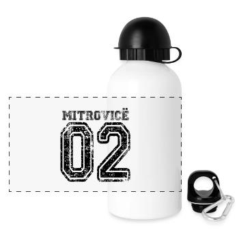 Mitrovice Mitrovica 02 Albanian Kosovo Gift - Panoramic Thermal Bottle with Lid 500 ml - white - Front