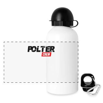 Polter Crew, Polterabend - Panorama Trinkflasche mit Deckel 500 ml - Weiß - Vorne