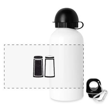 Extra Salé - Citation drôle - Cuisine - Cadeau de cuisine - Gourde panoramique avec couvercle 500 ml - blanc - Devant