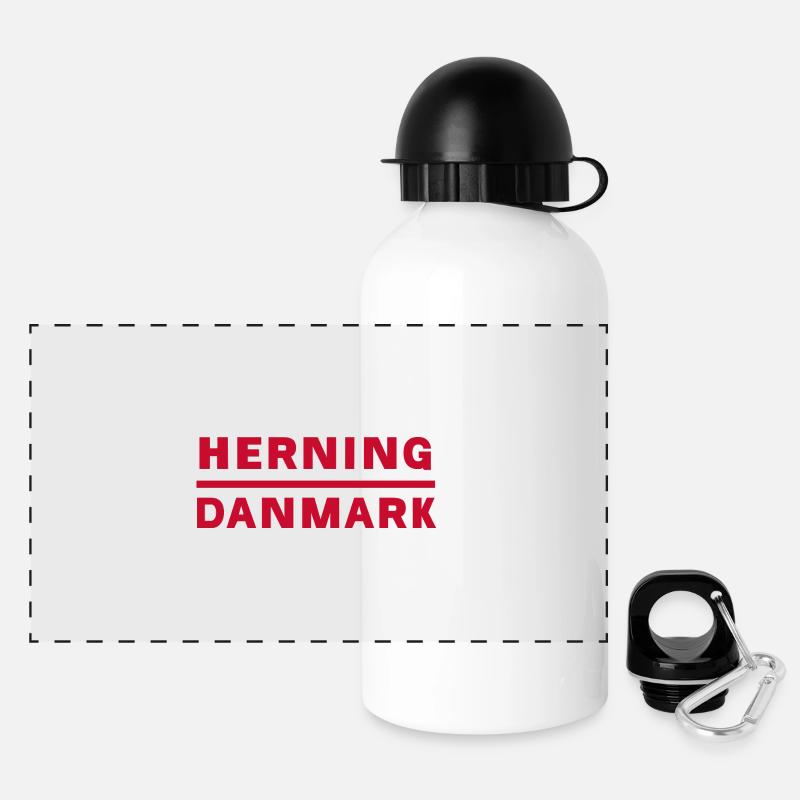 Herning Denmark Local Style - Panoramic Thermal Bottle with Lid 500 ml - white