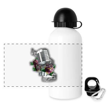 musique - Gourde panoramique avec couvercle 500 ml - blanc - Devant