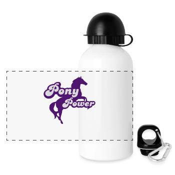 Pony - Panorama Trinkflasche mit Deckel 500 ml - Weiß - Vorne