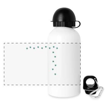 Snowflake Starglitter - Panorama Trinkflasche mit Deckel 500 ml - Weiß - Vorne