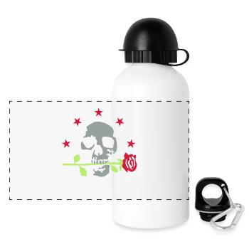 death_rose_092011_d_3c - Panoramic Thermal Bottle with Lid 500 ml - white - Front