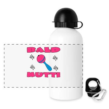 Bald mutti - Panoramic Thermal Bottle with Lid 500 ml - white - Front