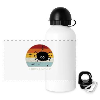 I Think I Spider Retro - Panoramic Thermal Bottle with Lid 500 ml - white - Front