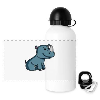 rhino - Panoramic Thermal Bottle with Lid 500 ml - white - Front