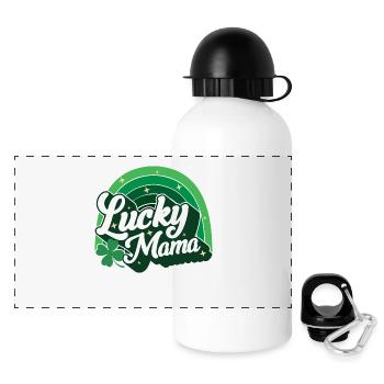 St. Patrick's Day Geschenk Shamrock Irische Frauen - Panorama Trinkflasche mit Deckel 500 ml - Weiß - Vorne