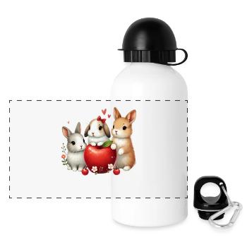 Rabbit - Panoramic Thermal Bottle with Lid 500 ml - white - Front