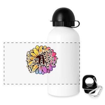 Glaube - Panorama Trinkflasche mit Deckel 500 ml - Weiß - Vorne