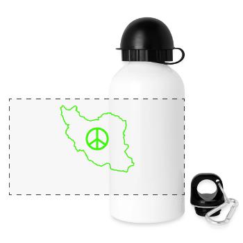 Iran Peace - Panoramic Thermal Bottle with Lid 500 ml - white - Front