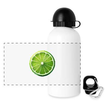 Lime - Panoramic Thermal Bottle with Lid 500 ml - white - Front
