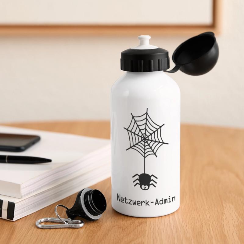 Spider Web Network Nerd Admin Administrator Panoramic Thermal Bottle with Lid 500 ml