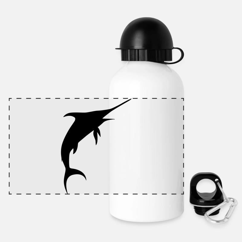 marlin fish animal - Panoramic Thermal Bottle with Lid 500 ml - white