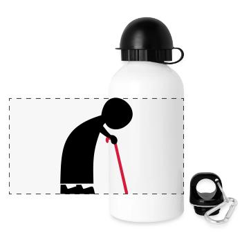 oma - Panorama Trinkflasche mit Deckel 500 ml - Weiß - Vorne