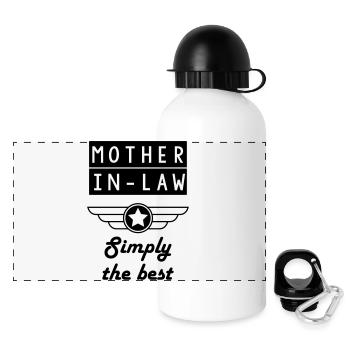 Mother in law / Schwiegermutter / Belle Mère - Panoramic Thermal Bottle with Lid 500 ml - white - Front