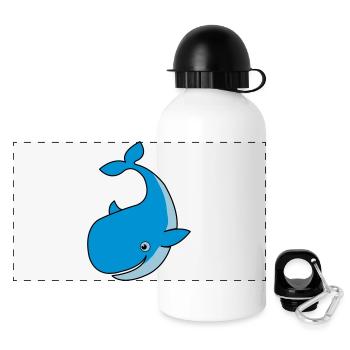 wal_02 - Panorama Trinkflasche mit Deckel 500 ml - Weiß - Vorne