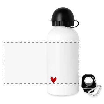 Jemand liebt Dich - Panorama Trinkflasche mit Deckel 500 ml - Weiß - Vorne