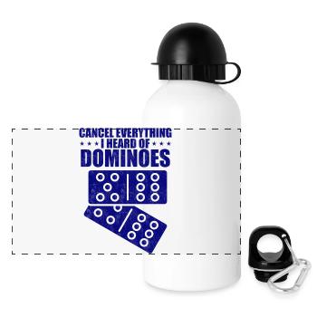 Domino Design - Panorama Trinkflasche mit Deckel 500 ml - Weiß - Vorne
