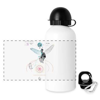 Kitesurfers - Panoramic Thermal Bottle with Lid 500 ml - white - Front