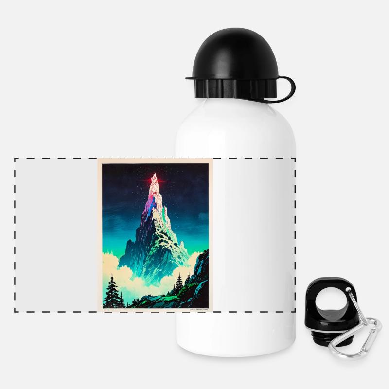 A Beacon Above the Clouds - Panoramic Thermal Bottle with Lid 500 ml - white