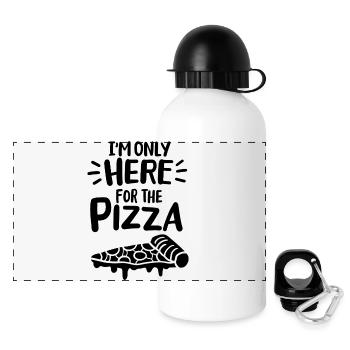 I'm only here for the pizza - Panoramic Thermal Bottle with Lid 500 ml - white - Front