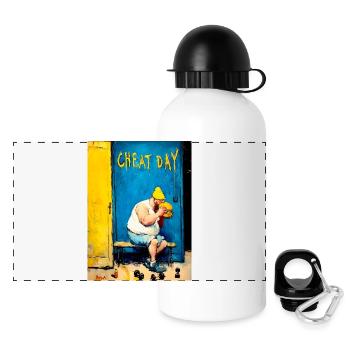 "Cheat Day" by van Gogh - Panoramic Thermal Bottle with Lid 500 ml - white - Front