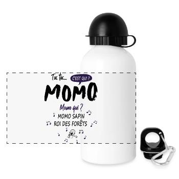 Momo Mohamed Mohammed Prénom Anniversaire Cadeau - Gourde panoramique avec couvercle 500 ml - blanc - Devant