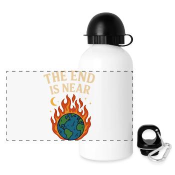 Das Ende naht - Panorama Trinkflasche mit Deckel 500 ml - Weiß - Vorne
