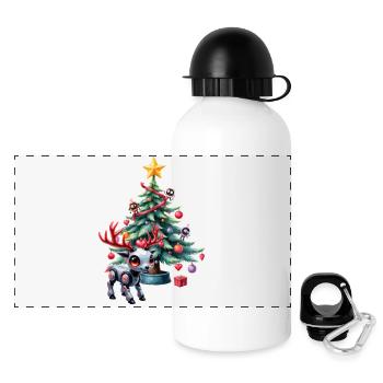 Christmas Robotic Enchanting - Panoramic Thermal Bottle with Lid 500 ml - white - Front