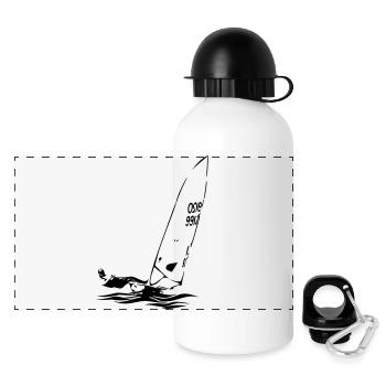 Régate de voilier dériveur laser ILCA Sports de voile - Gourde panoramique avec couvercle 500 ml - blanc - Devant