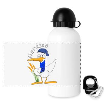 North Sea - Panoramic Thermal Bottle with Lid 500 ml - white - Front
