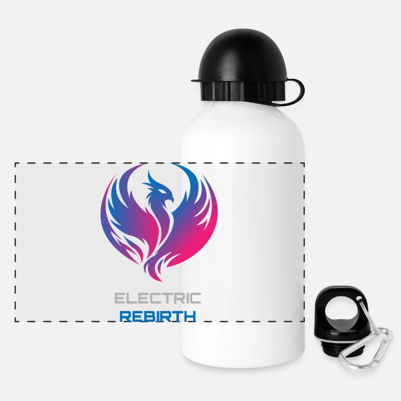 Phoenix Neon - Panoramic Thermal Bottle with Lid 500 ml - white
