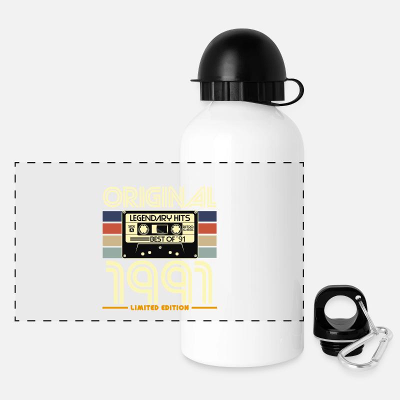 Original 1991 Retro Hits - Panoramic Thermal Bottle with Lid 500 ml - white