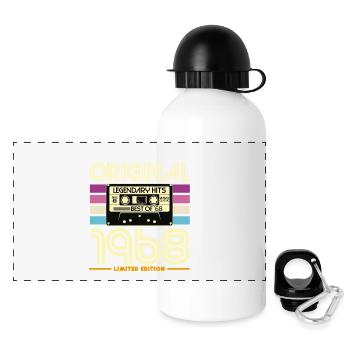 Original 1968 Hits Cassette Retro - Panoramic Thermal Bottle with Lid 500 ml - white - Front