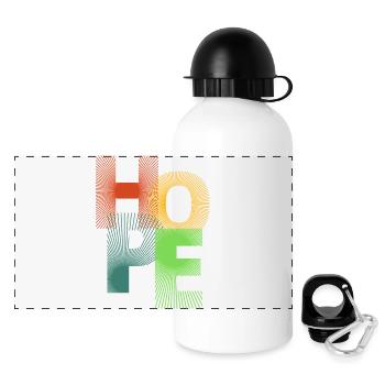 Hope in Colored Rays - Panoramic Thermal Bottle with Lid 500 ml - white - Front