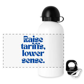Raise Tariffs, Lower Sense! - Panoramic Thermal Bottle with Lid 500 ml - white - Front