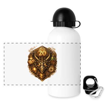 T-shirt Donjons & Dragons steampunk fantasy - Panoramic Thermal Bottle with Lid 500 ml - white - Front