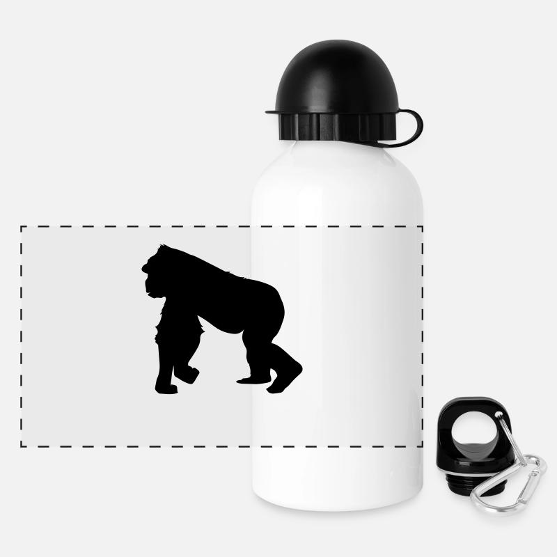 gorilla - Panoramic Thermal Bottle with Lid 500 ml - white