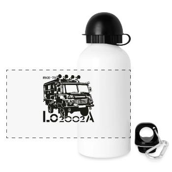 Robur Koffer LO2002A RKE - Panorama Trinkflasche mit Deckel 500 ml - Weiß - Vorne