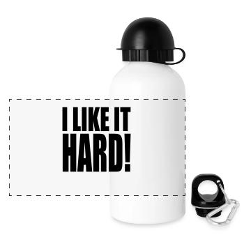 I like it hard! - Panoramic Thermal Bottle with Lid 500 ml - white - Front