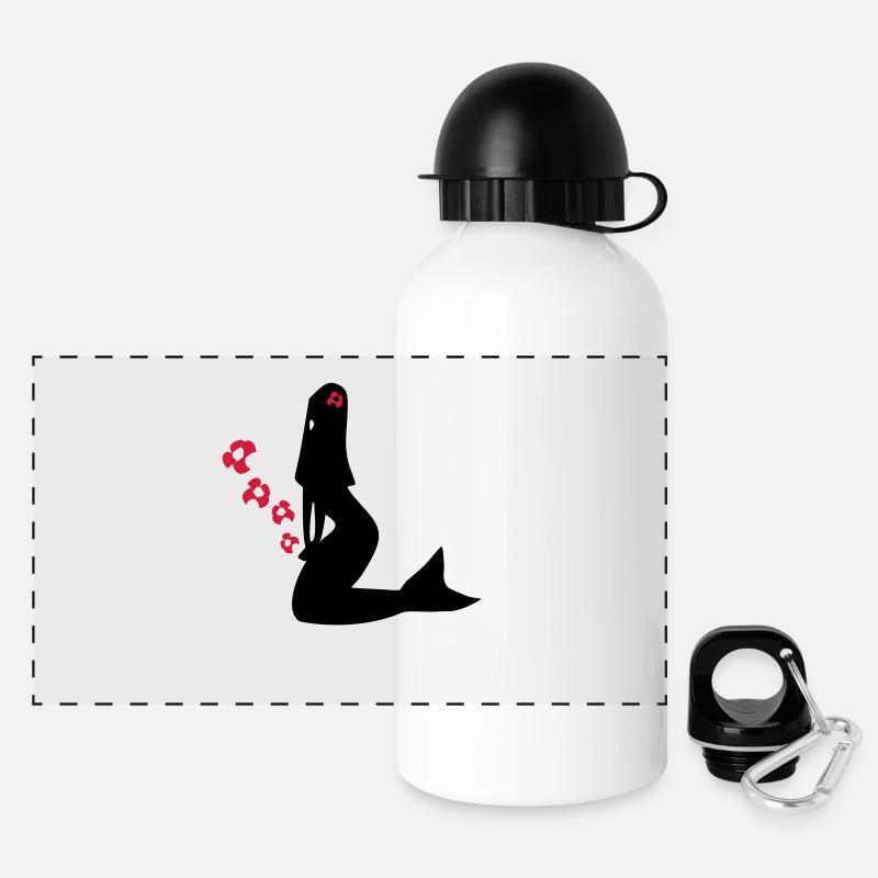 Mermaid - Panoramic Thermal Bottle with Lid 500 ml - white