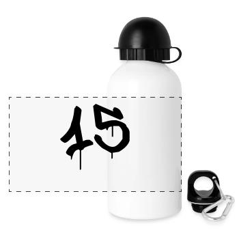 Graffiti : 15 - Panoramic Thermal Bottle with Lid 500 ml - white - Front