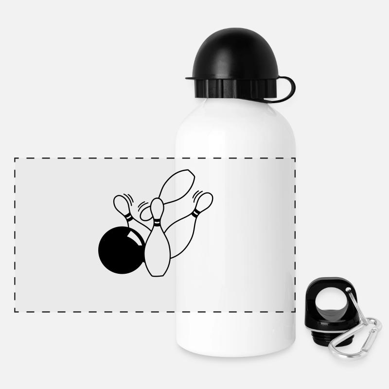 cône de vol - Gourde panoramique avec couvercle 500 ml - blanc