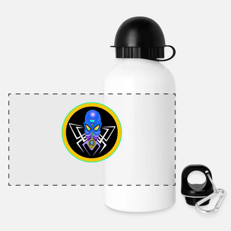 alien circle 02 - Gourde panoramique avec couvercle 500 ml - blanc