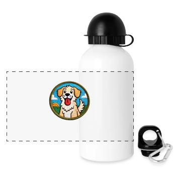 Cute Dog - Panoramic Thermal Bottle with Lid 500 ml - white - Front