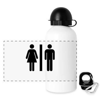 Signe de toilette - Gourde panoramique avec couvercle 500 ml - blanc - Devant