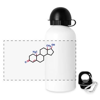 Testosteronformel - Panorama Trinkflasche mit Deckel 500 ml - Weiß - Vorne