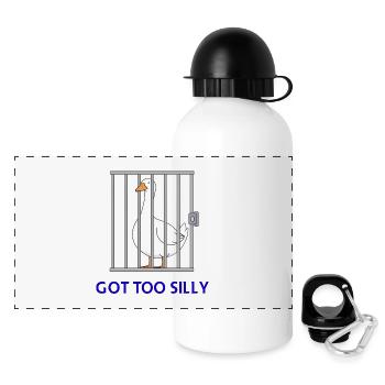 Goose – Got Too Silly - Panoramic Thermal Bottle with Lid 500 ml - white - Front