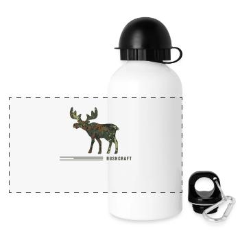 bushcraft carmoflage wildcamping survival wild - Panorama Trinkflasche mit Deckel 500 ml - Weiß - Vorne